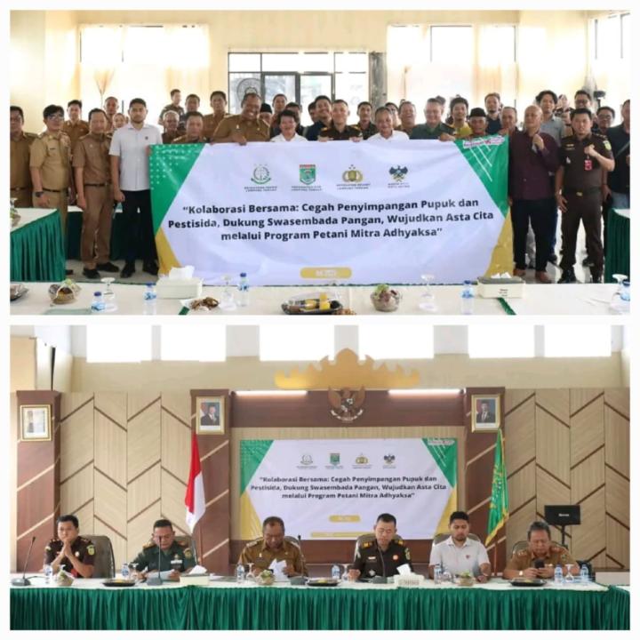 Kejaksaan Negeri Lampung Tengah Gelar Rapat Kolaborasi, Wabup Tekankan Pentingnya Distribusi Pupuk Tepat Sasaran